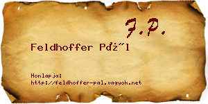 Feldhoffer Pál névjegykártya